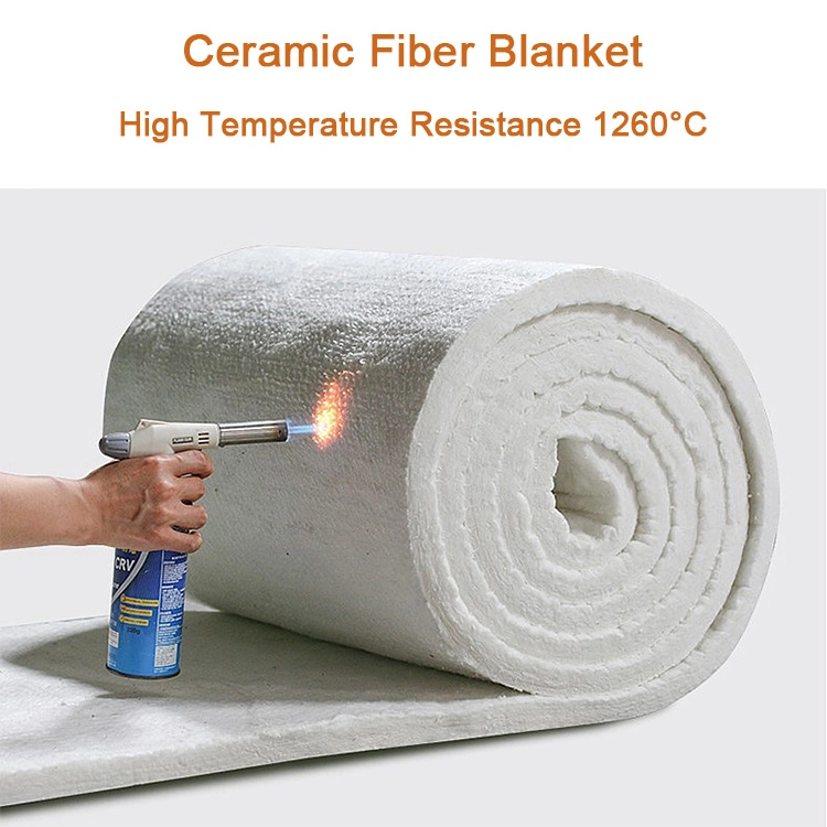 Aluminiumsilikat feuerfeste Keramikfaser Decke Hitzebeständige Isolierung Wolle 128 kg/m3 Dichte für Kessel 0